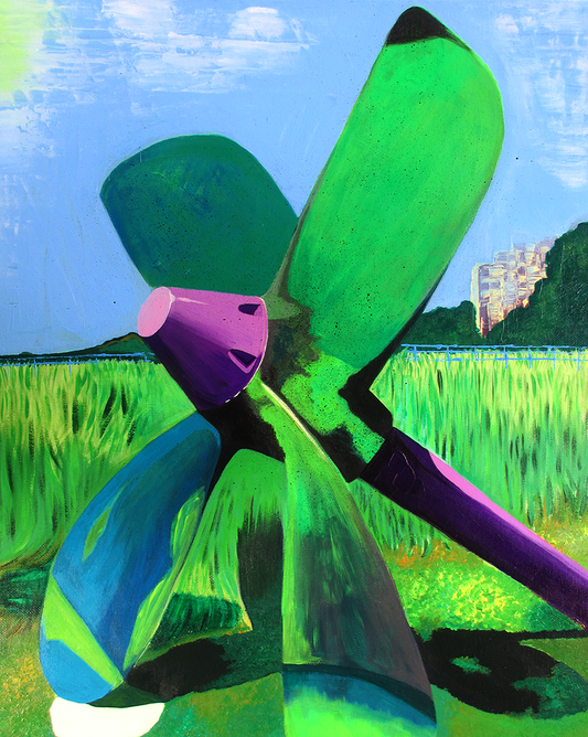Propeller - Framed 16X20 Acrylic on Canvas Painting