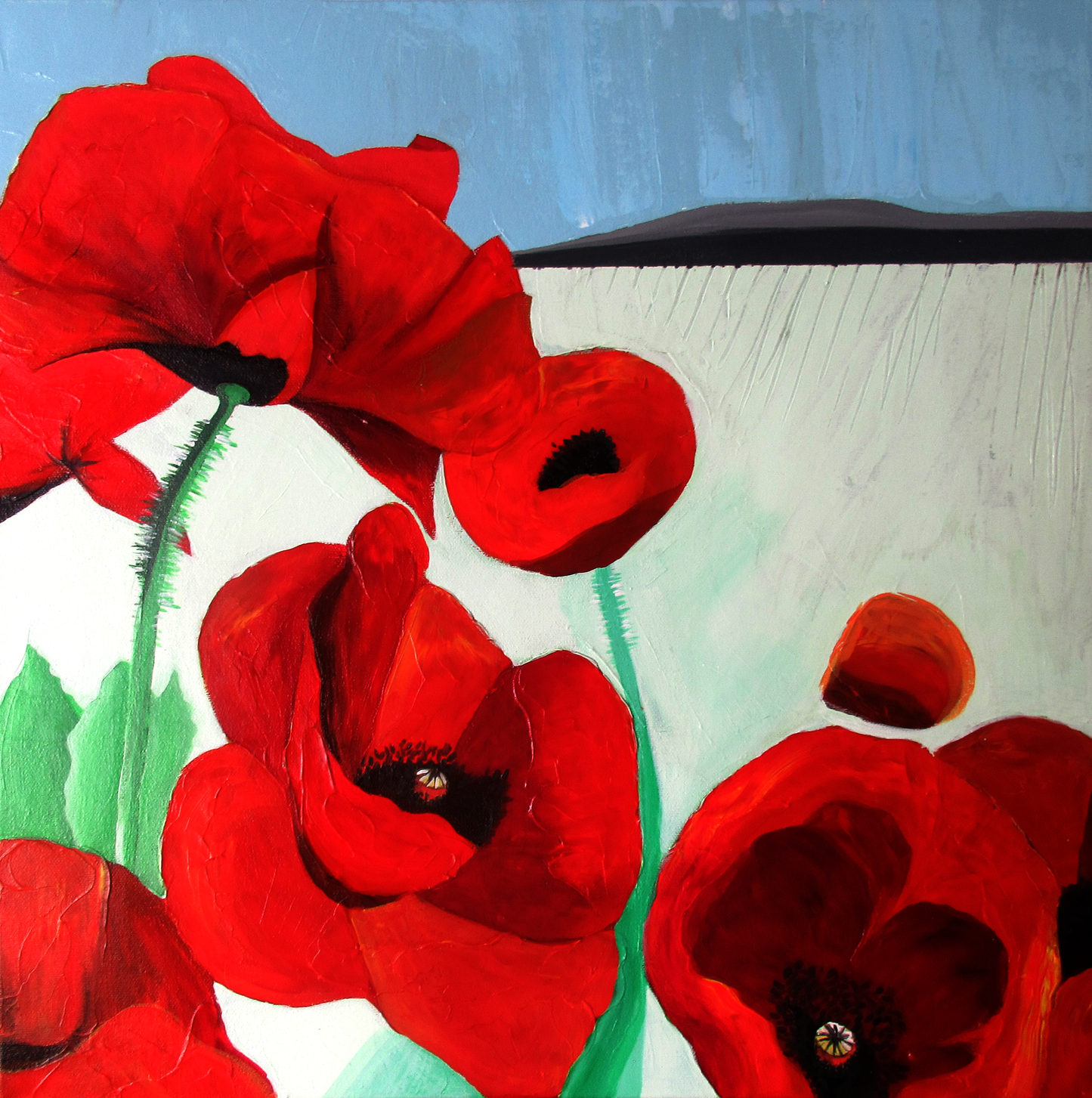 Nebo i Zemlja (Earth and Sky) - Set of Two 20X20 Original Acrylic on Canvas Paintings